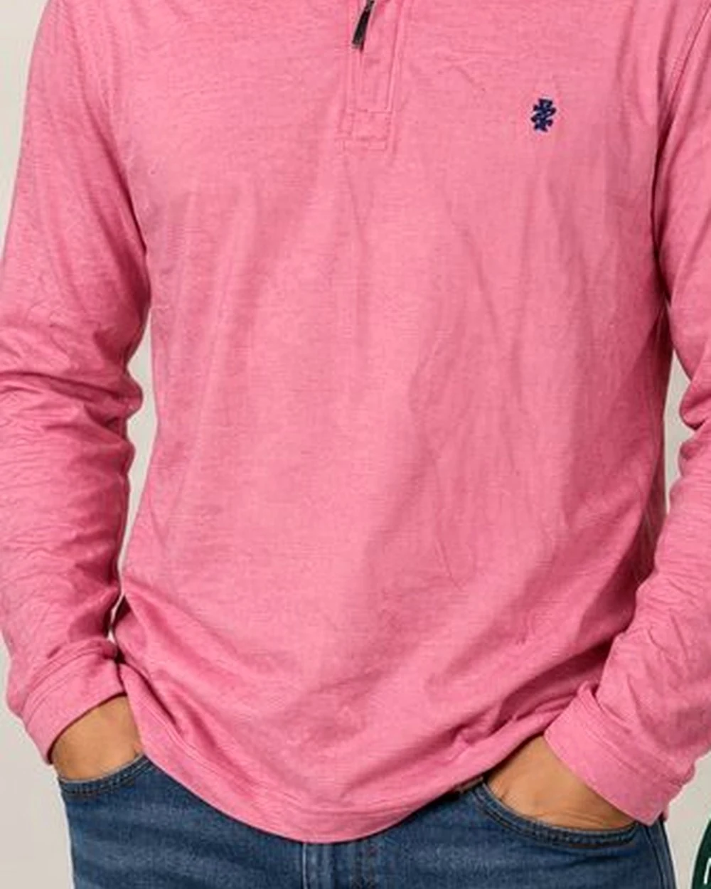 Polo manga larga IZOD rosa